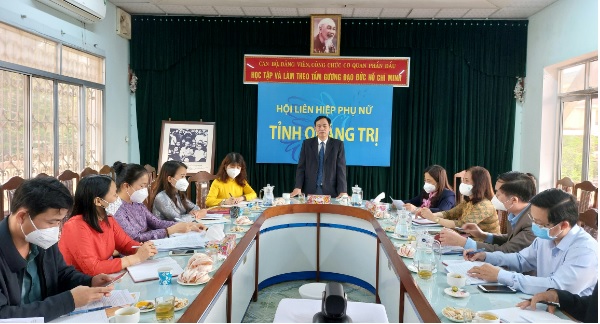 Phó Bí thư Thường trực Tỉnh ủy, Chủ tịch HĐND tỉnh Nguyễn Đăng Quang phát biểu tại buổi làm việc với Ban Thường vụ Hội LHPN tỉnh